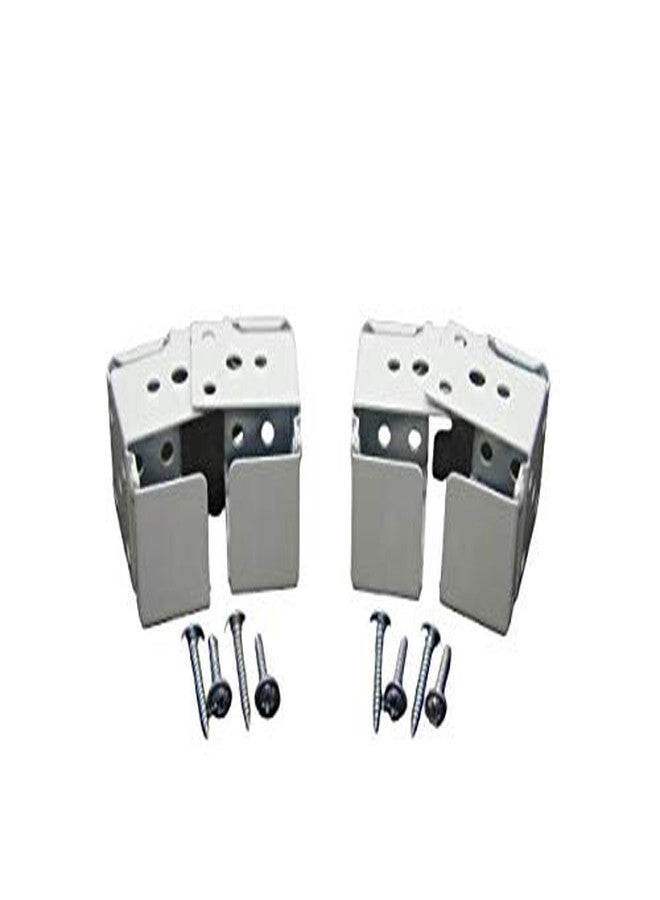 HomeAmore Brackets 1" X 1.5" (2Sets8Screws) White - Image 1